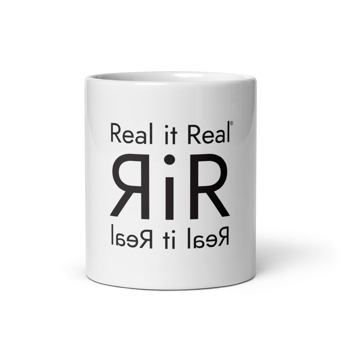 White glossy mug