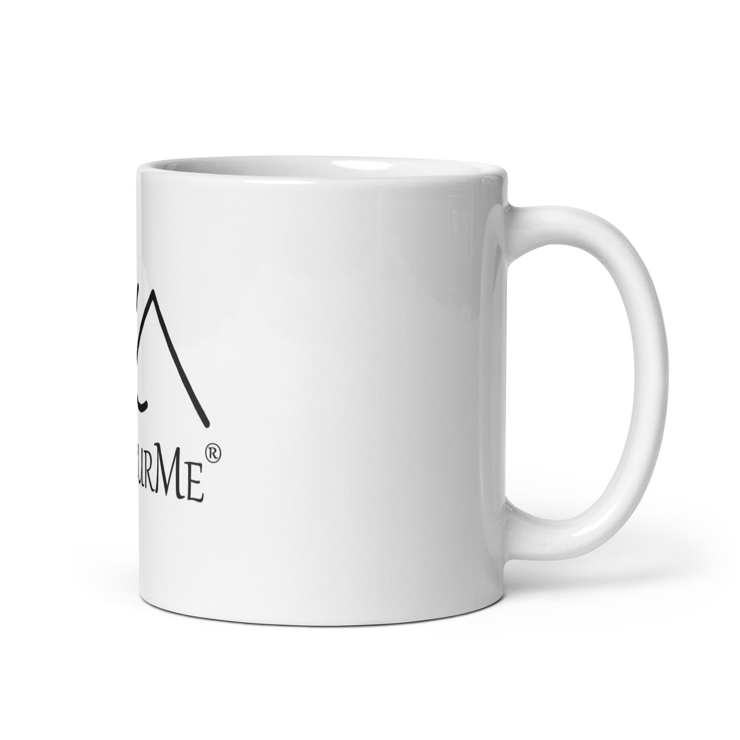 White glossy mug