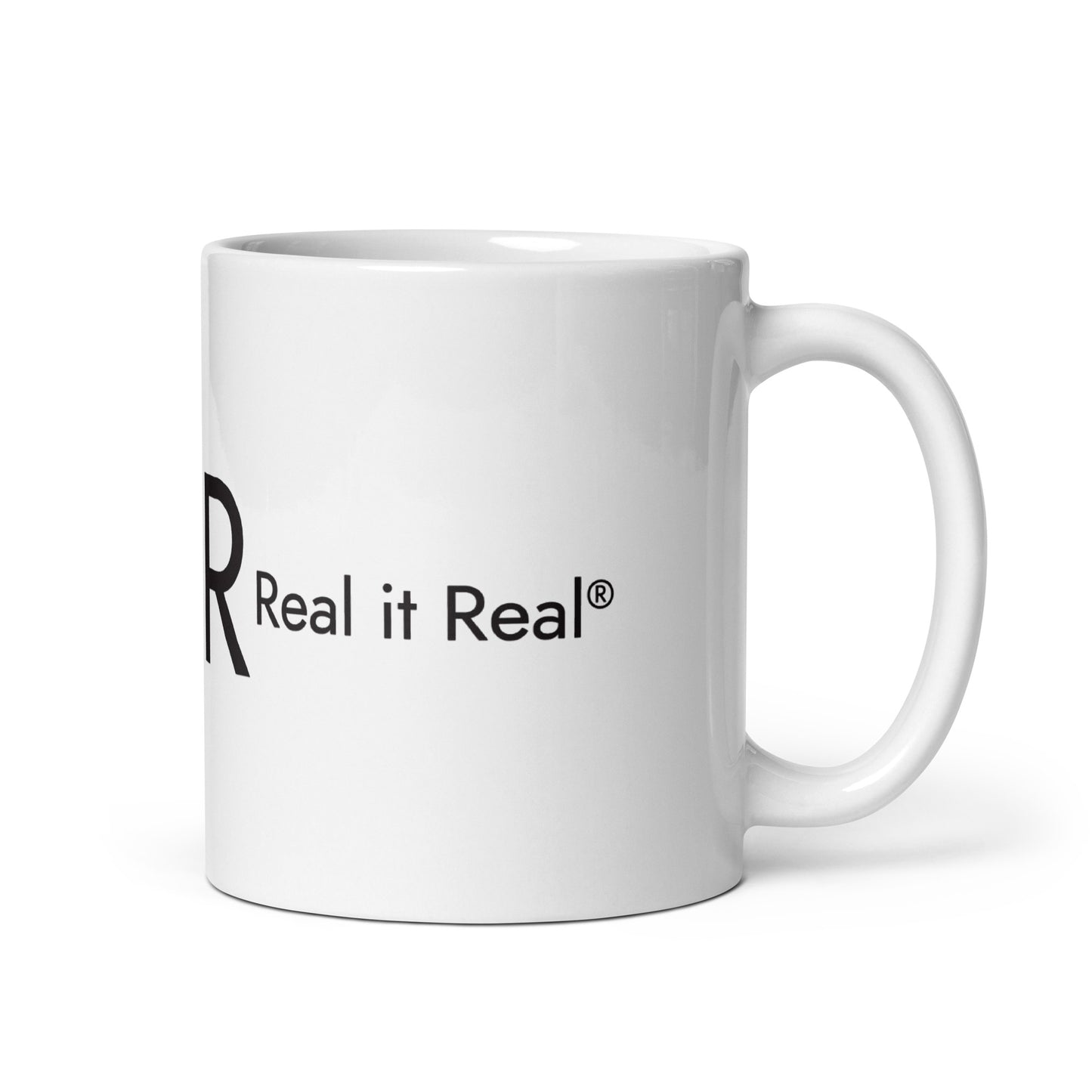 White glossy mug
