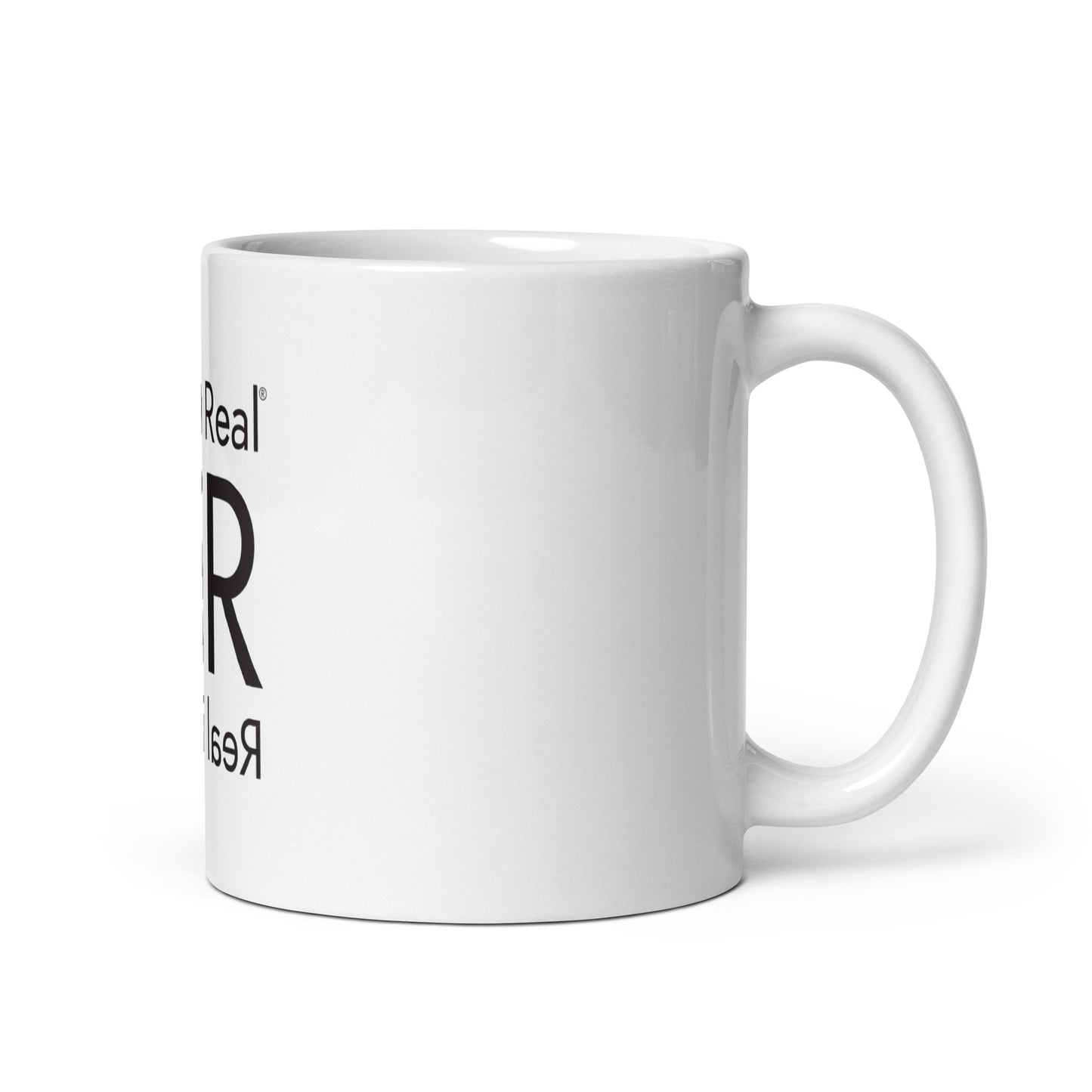 White glossy mug