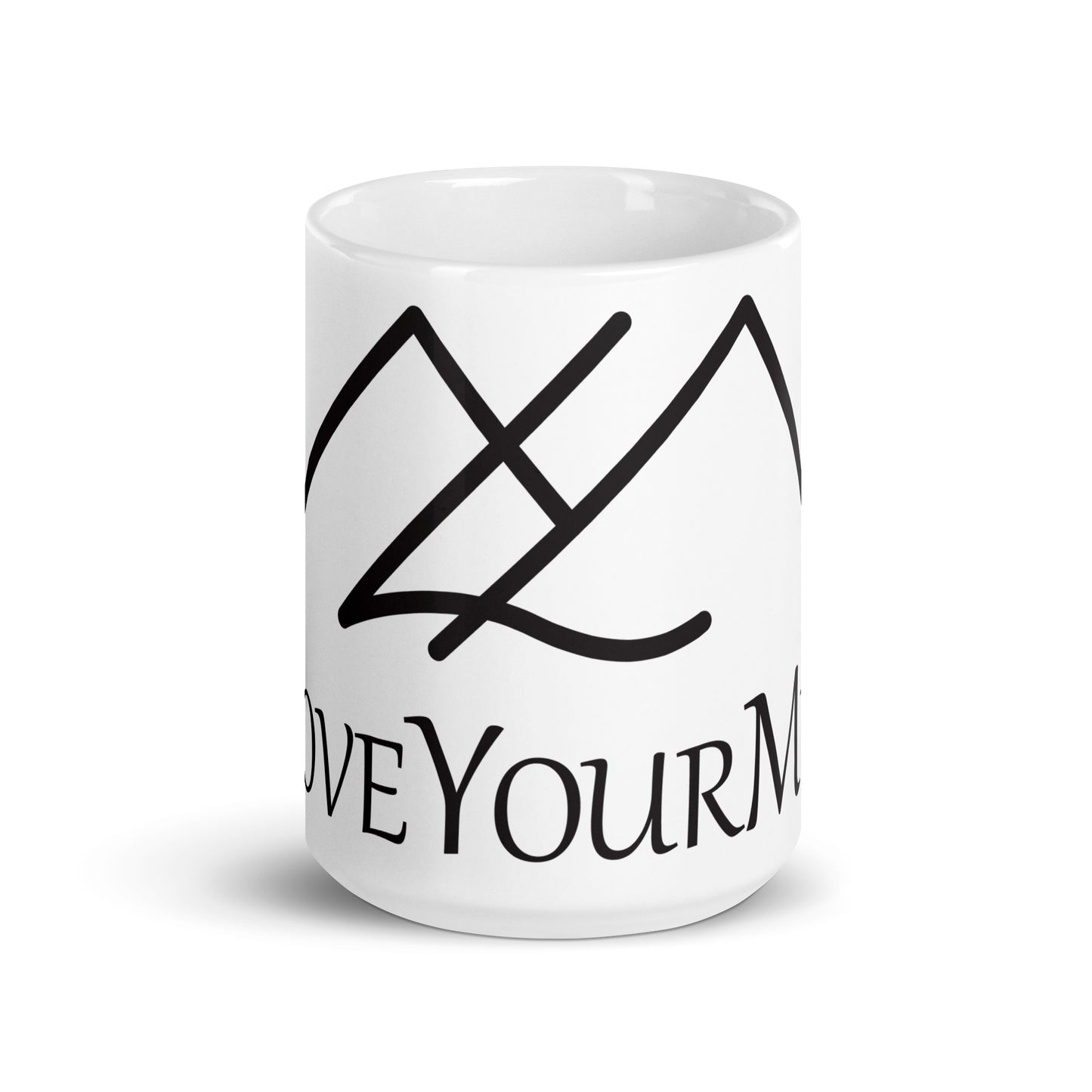 White glossy mug