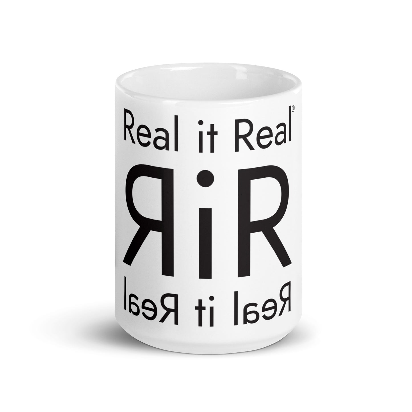 White glossy mug