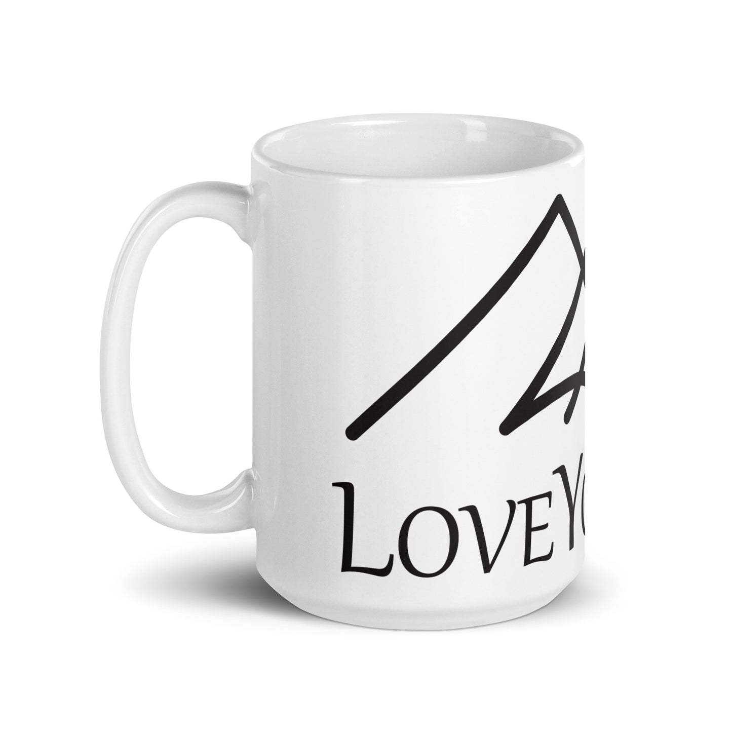 White glossy mug