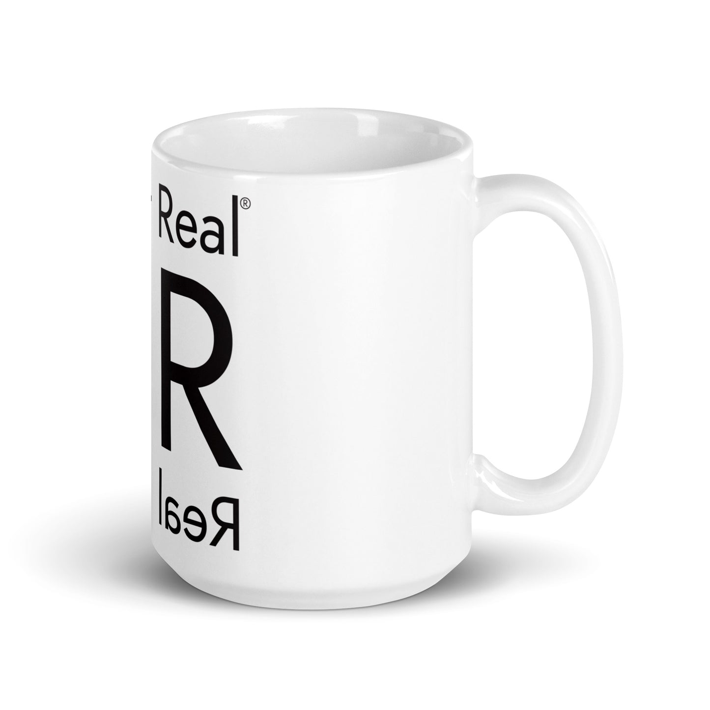 White glossy mug