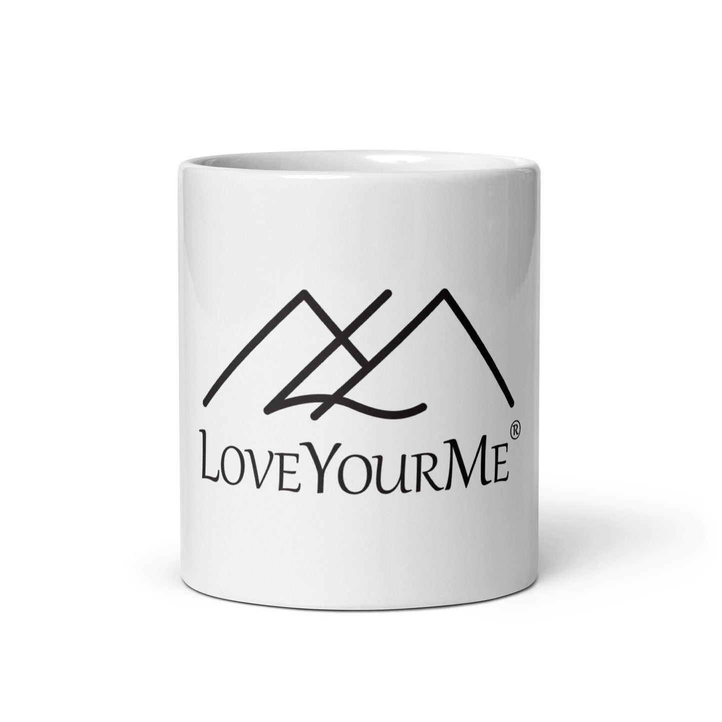 White glossy mug