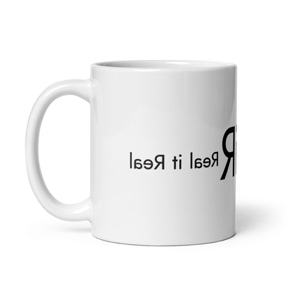 White glossy mug