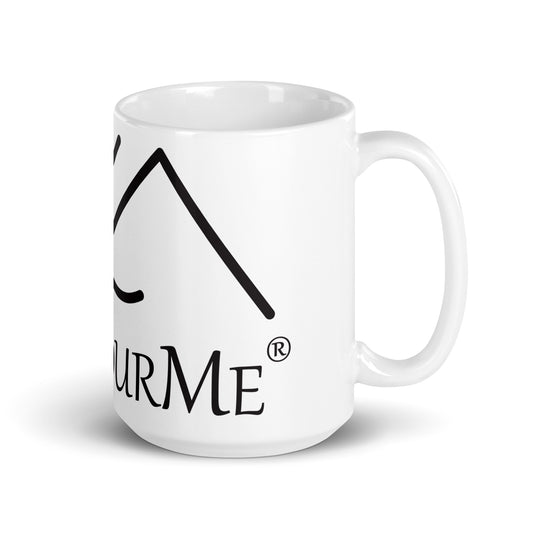 White glossy mug